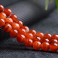 High Quality Red Agate Carnelian Round Loose Beads 4 6 8 10 12 14 MM Natural Agate Beads for DIY Jewelry Making