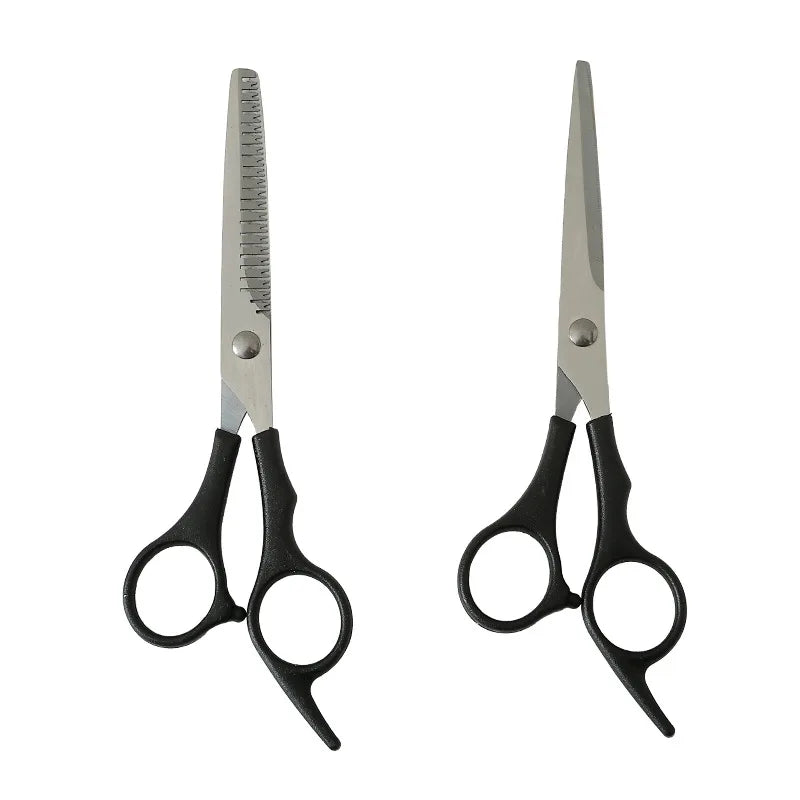Professional Pet Grooming Scissors Stainless Steel Dog Shears Rounded Tips Long Short Hair for Thick Wiry Curly Hair Plastic