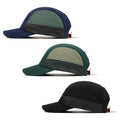 New Drawstring Elastic Quick Drying Duck Tongue Hat Patchwork 5 Panel Flap Hat Breathable Baseball Camper Caps