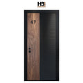 Modern House Front Security Door Bulletproof Aluminium Steel Construction Swing Exterior Entry Outdoor Door
