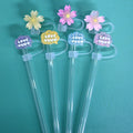 Wholesale 3D Cloud-shaped PVC Straw Topper for Tumblers Funny Blank Custom Drinkware Accessories