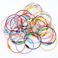 Keychain Flexible Rubber Key Ring Luggage Tag Cable Loops Stainless Steel Wire Rings for Car Keys Chains Tag Keyring