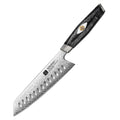 XINZUO Novel Design M390 Damascus Steel Kitchen Slicing Knives Durable Black Carbon Fiber Resin Handle Santoku Knife