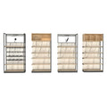 High Quality Steel-wood Combination Double-Sided Supermarket Rack 50-70kg/layer Load Capacity for Home Boutique Accessories
