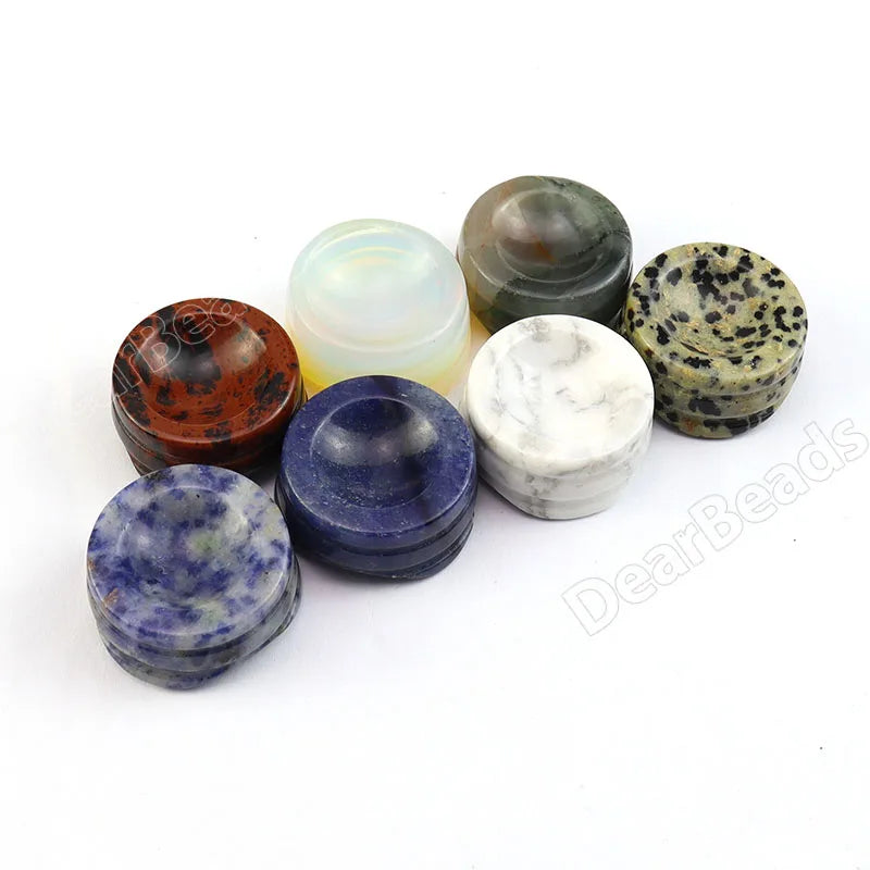 Hot Sale Wholesale Natural Rock Carved Gemstone Basing Crystal Stone Base for Sphere Ball Egg