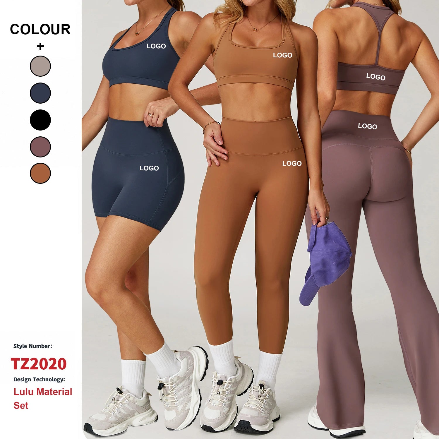 Custom High Quality Yoga Clothes Women Nude Feeling Activewear High Waist Hip Lift Tights Running Sportswear Sport Yoga Wear Set