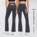 Wholesales Custom Logo Slightly Slimming High Waisted Tummy Control High Stretch Fitness Yoga Legging Running Pants