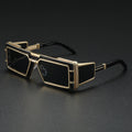 2025 Metal Aviation Multilateral Punk Net Edge Retro Cross-border Trade Men and Women UV protection Sunglasses