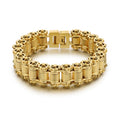 KALEN Men Vintage Multiple Colors Stainless Steel Biker Chain Bracelet