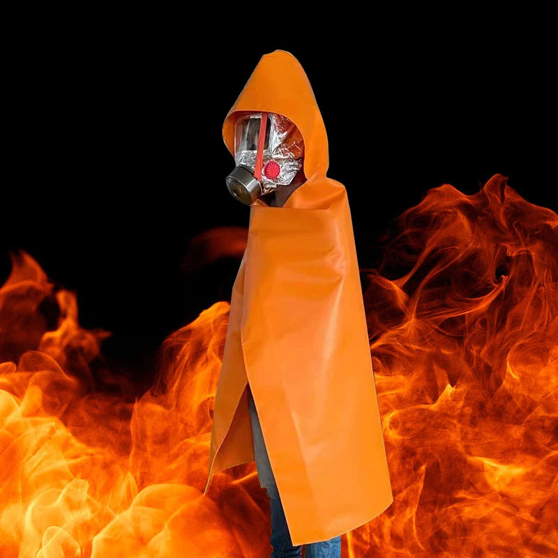 Disposable Full Body Protection Silicone Flame Retardant Fire Insulation Fireproof Hooded Cloak Heat Resistant Cape