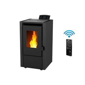 KM0602C Freestanding Modern Smokefree Remote Temperature Control Pellet Heaters Biomass Pellet Stoves Heating Fireplace