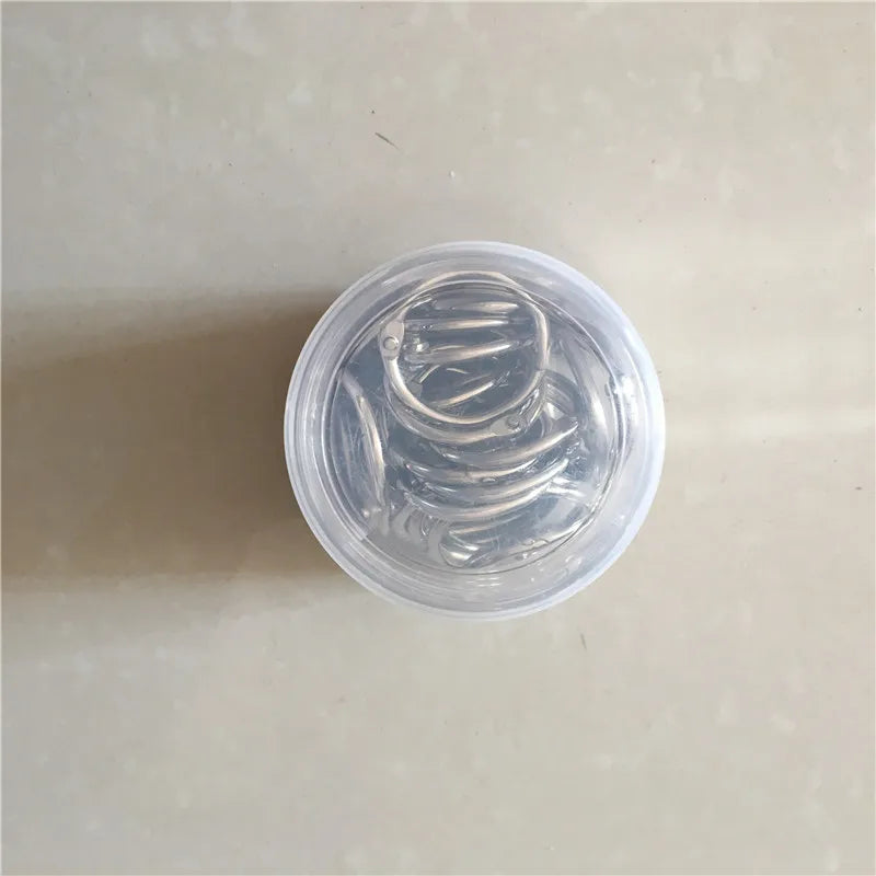 30pcs/Bottle Gold Silver 25mm 1 Inch Binder Rings with Free Puncher Premium Metal Office Clips