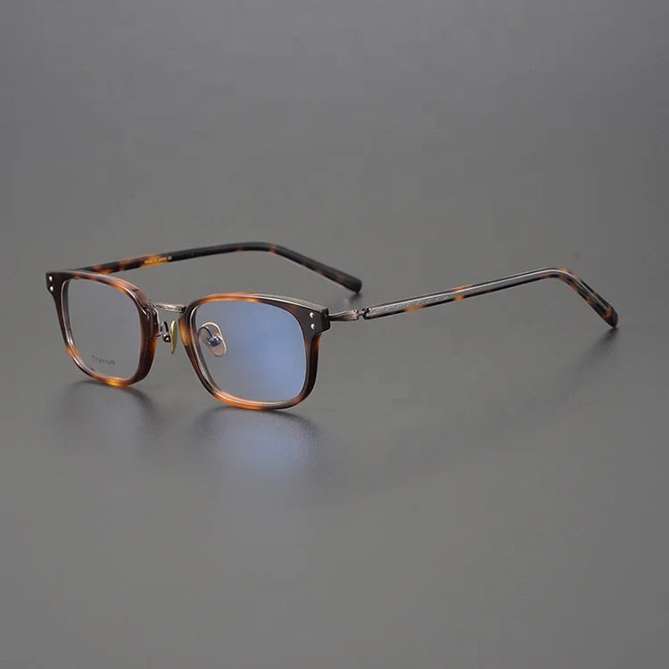 Ultra Light Unisex Spectacle Frames Memory Titanium Eyewear Frame Optical Glasses Classic Tortoiseshell square Spectacles