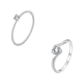 Qings Fashion Design Jewelry 925 Sterling Silver Moissanite Rings Fine Jewelry Making Ring for Woman Wholesale Love Beaded Rings