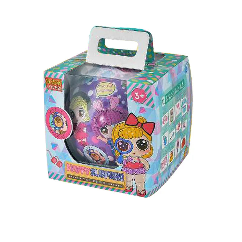 Zhiqu Cute Princess Action Figure Happy Surprise Blind Box Doll Demolition Music Plastic Toy Figure Weapons Cartoon Toy 1:32