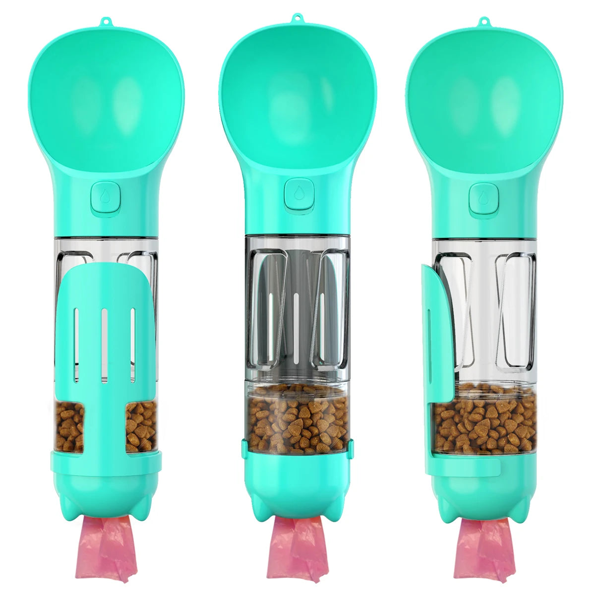 Pet Portable Colorful Outdoor Drinking Water Feeder Water Bottle 300ml 2022 Pet Supplies 4 in 1 Pet Water Bottle for Dog Travel