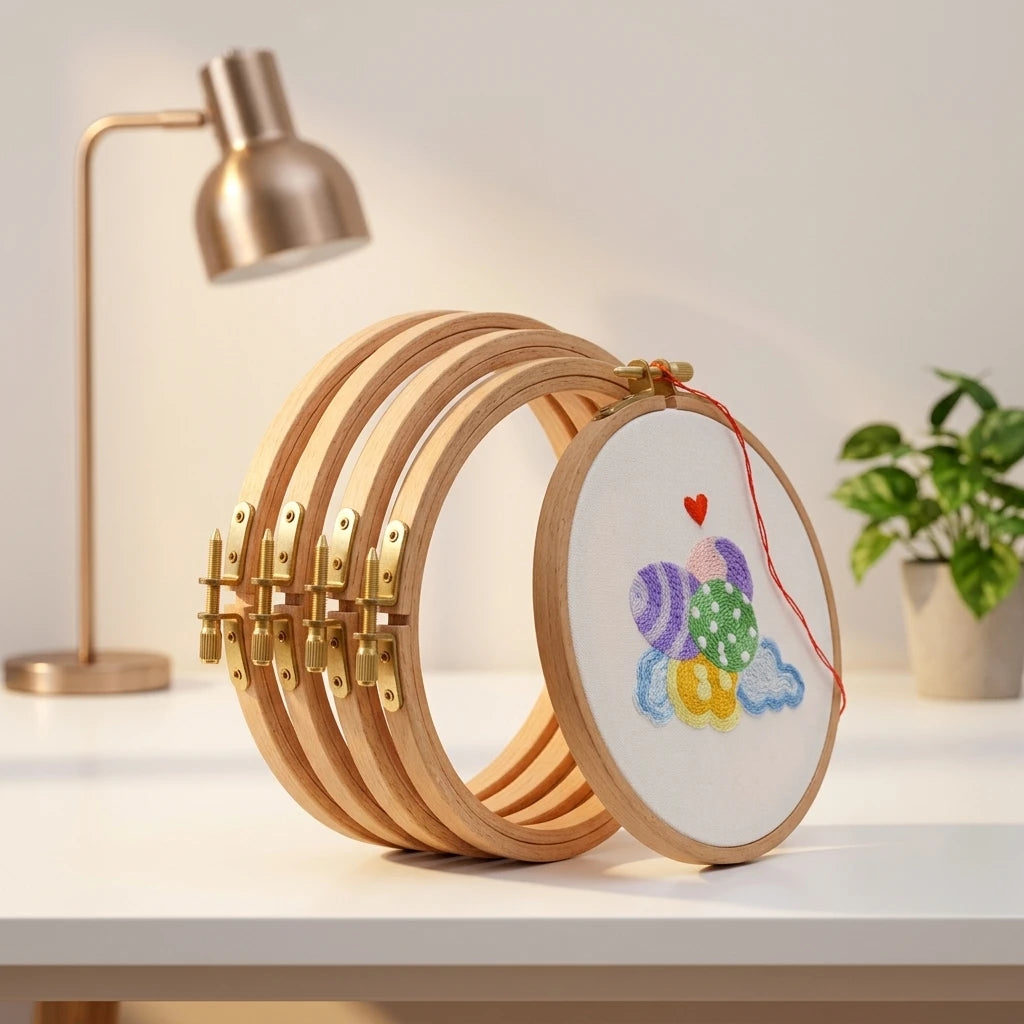 Wholesale Price Embroidery Frame Wood Circle for Starter to Cross Stitch and Punch Needlebeechwood Embroidery Hoop