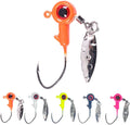 Jig Heads Crappie Jigs Freshwater Saltwater Fishing Lures Lead Head Fish Hook with Willow Blade