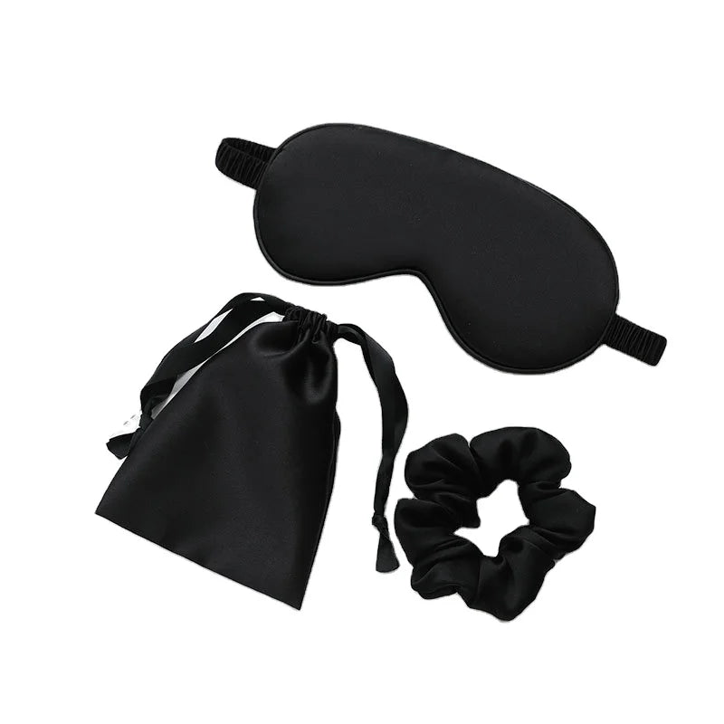 Eye Cover Eyeshade with Scrunchie Satin and Gift Pouch