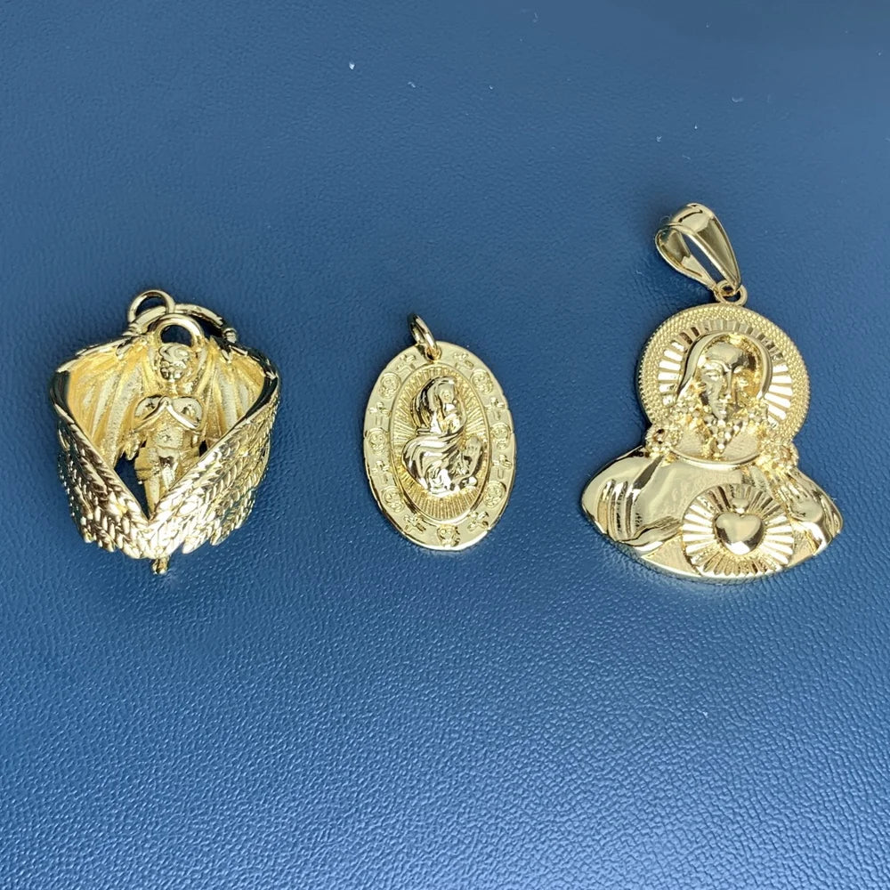 Retro Metal Portrait Angel Jesus Wish Pendants Charms for Jewelry Making DIY Men Women Necklace Earring Accessories
