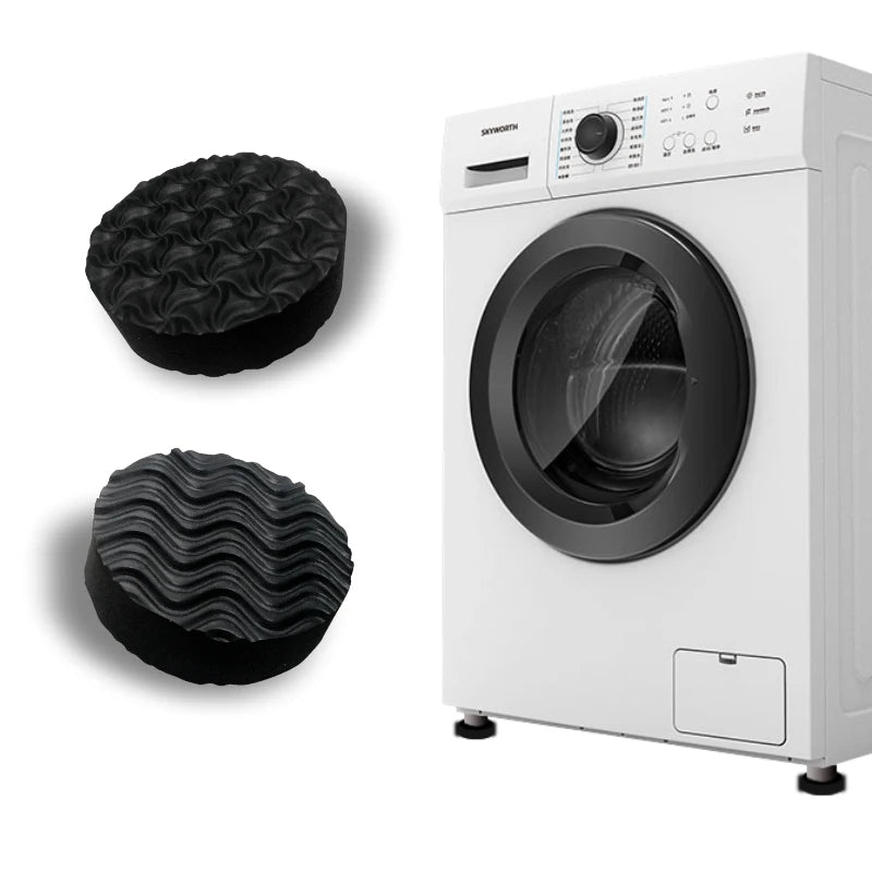 Prodigy Black Anti-Vibration EVA Waterproof Cushion Non-slip Shockproof Noise Reducing Washing Machine Foot Pad Dia85mm 4pcs