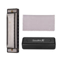 Key of C Diatonic Harmonica with ABS Reeds Mirror Surface Design 10 Holes Blues Harmonica Perfect for Beginners