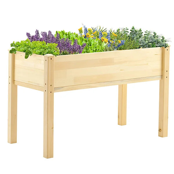 48x24x30'' Raised Garden Bed with Legs Cedar Wood Modern Unfinished for Outdoor Plants PEFC/FSC/BSCI Certified Assembly Required