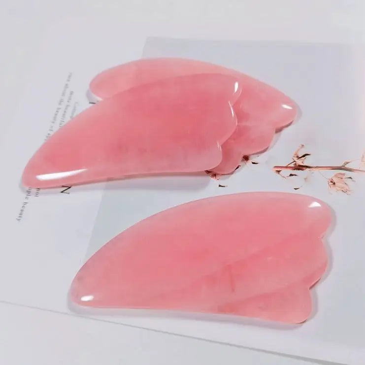 Diy Natural Rose Quartz Natural jade beauty iridescent gua sha board massage stones