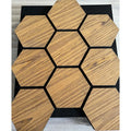 Home Decoration Modern Design Light Oak Wood Sound Absorbing Panel Wooden Hexagon Slat Acoustic Panel Wall Boards