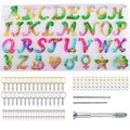 ODM/OEM Alphabet Letters Keychain Resin Molds Making Silicone Resin Letter Mold for Epoxy DIY Keychain Jewelry Pendant Moulds
