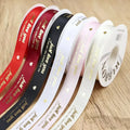 Just Love You Polyester Satin Floral Ribbon for Gift Wrapping Wedding Packing