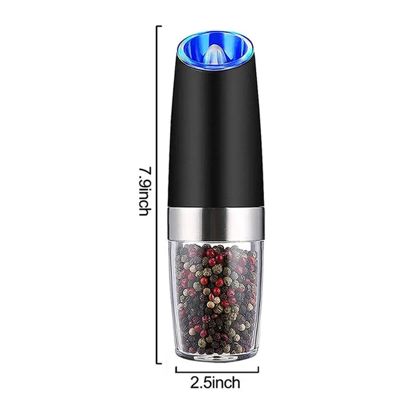 Hot Sale Battery Operated Stainless Steel Gravity Spice Salt Pepper Mill