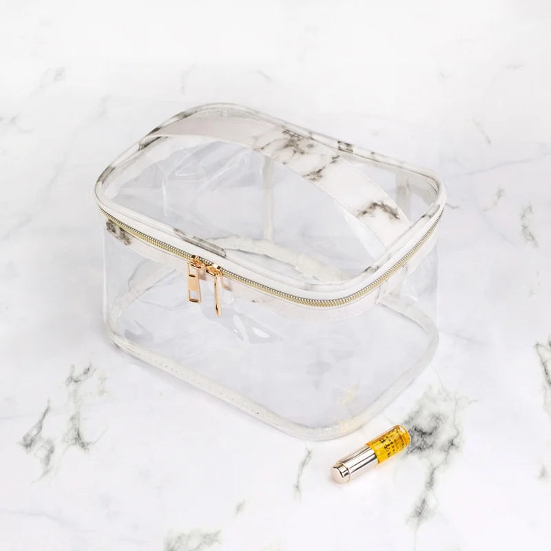Travel Luggage Pouch Custom clear Pvc Cosmetic Bag for Women Large Capacity Waterproof Transparent Pvc Toiletry Bag for Travel