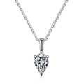 Fine Jewelry Drop Design Grade D 1ct Moissanite Necklaces 925 Sterling Silver Simple Moissanite Necklace Women