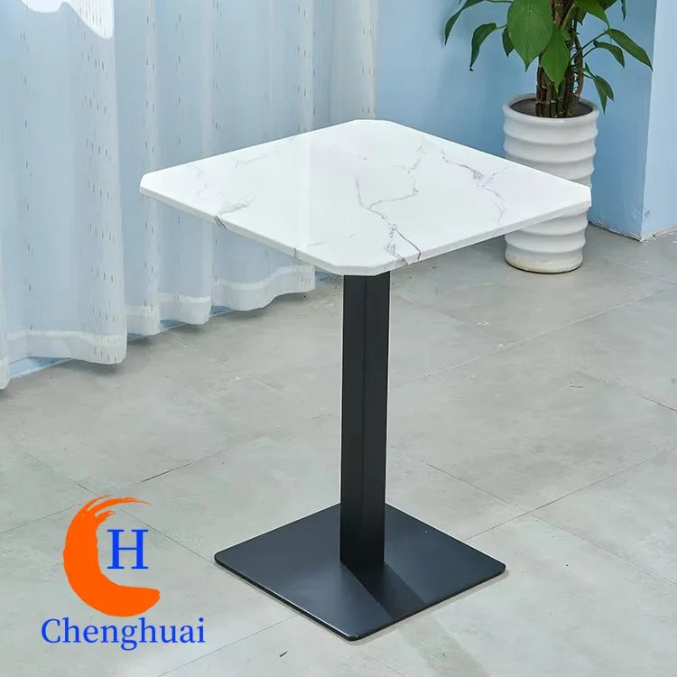 Modern Rectangle Round Marble Cafe Tables Restaurant Tables and Chairs Set MegaBDM
