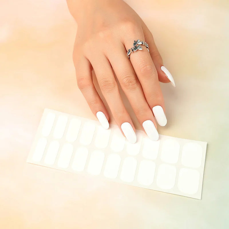 Latest Design Wholesale Full Cover Nail Polish Stickers Solid Color Nail Stickers for Girls