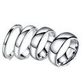 OAHLAN 2mm/4mm/6mm/8mm Silver Couple Wedding Rings High Polished Tungsten Carbide Rings Designer Custom Women Engagement Rings