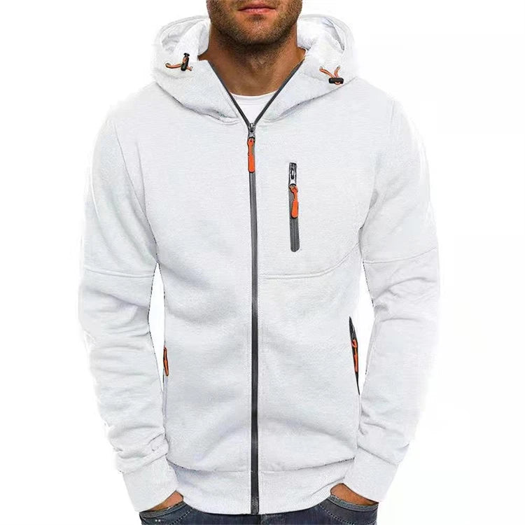 Men's Winter Sports Casual Thick Waterproof Long-sleeved Sweater Pockets Jogging Track Filed Gym Training Hoodie