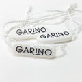 Custom Clear Hang Tag Fastener with Luxury Swing Rope for Clothing and Shoes Plastic Material with Strings