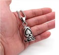 Biker Luck Motorcycle Bells Lady Custom Guardian Bell Heart Custom Bell Pendant Necklace