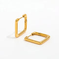 New Trendy Earring 18K Gold Plated Square Hoop Earrings for Women Stainless Steel Earrings Wholesale