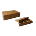 Multifunctional Japan Style Bamboo Wooden Tea Storage Box Rectangle Shape with Removable Compartments   Tea  Coffee Box