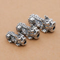 Big 20mm 24mm 28mm Pi Xiu Pendant Antique 925 Sterling Silver Pixiu Good Luck Charm for Feng Shui Jewelry Making