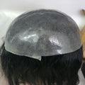 Male Hair Prosthesis 0.10mm Split Knot Pu Natural Human Hair Toupee Durable Wigs for Men System Prosthesis Man Toupee