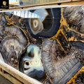 Springletile 600*1200 Indoor Decoration Gold Black Agate Slab Tile Luxury Tiles Black Gold MegaBDM