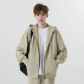 Custom Logo High Quality Cotton Blank 330gsm Hoodie Fleece Heavyweight Oversized Drop Shoulder Zip up Hoodies