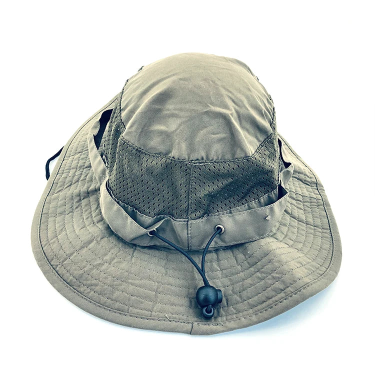 Wholesale Poplin Cartoon Covered Protection Custom Design Your Own Logo Breathable Sun Hats Hiking Wide Brim Fishing Boonie