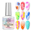 BORN PRETTY 10ml Transparent Clear Watercolor Nail Gel Marble Blooming Gel Nail Polish for Nail Art Design Manicure