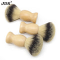 JDK Eco-friendly Barber Salon Shaving Brush Wooden Handle Face Beard Cleaning Men Shave Razor Brush Clean Appliance Tool