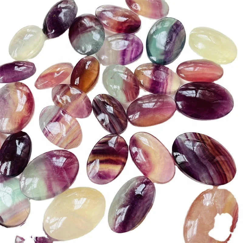 Wholesale Natural Healing Crystal Hearts Candy Fluorite Palm Stone for Decoration